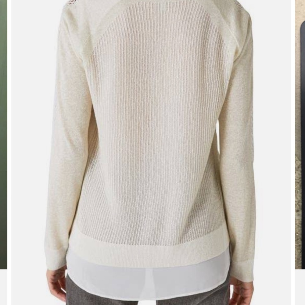 Lucky Brand Knit Gold and Cream Sweater - Picture 2 of 11